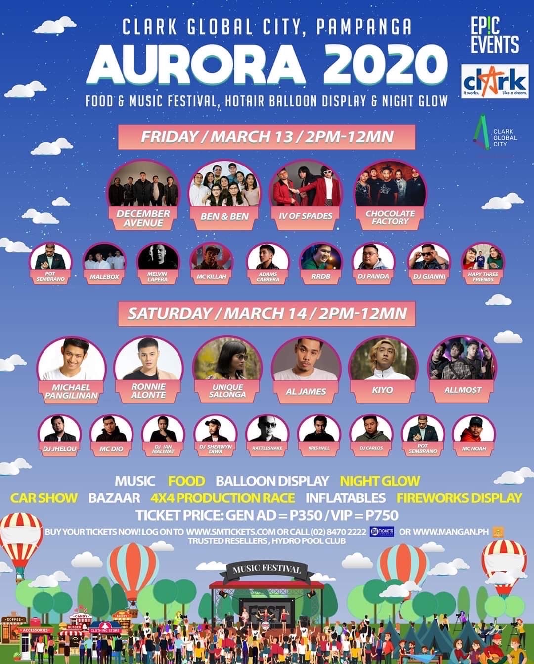 Clark Aurora Fest 2020 Music, Food, and Hot Air Balloons in Clark
