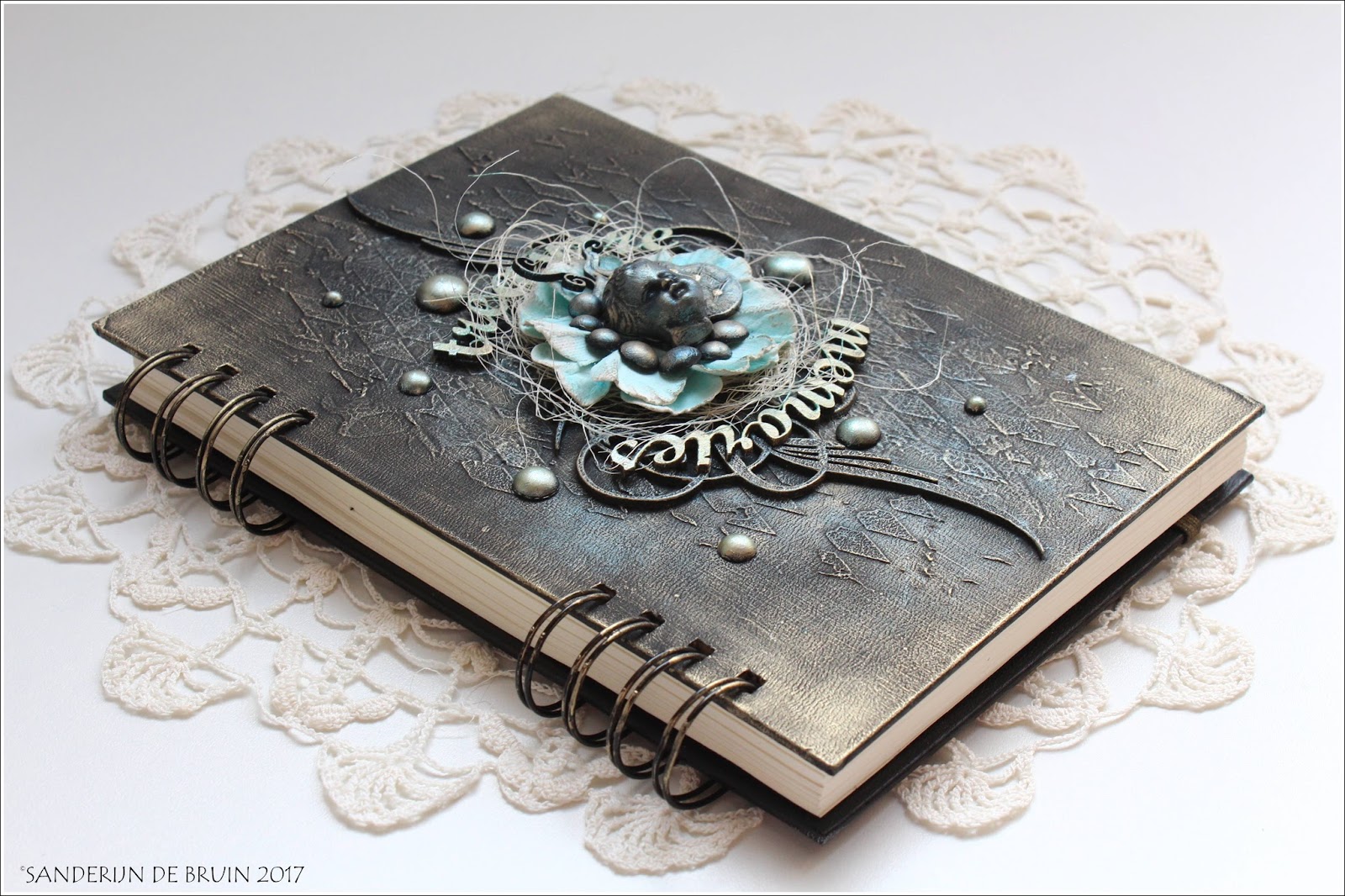 Live. Laugh. Love. Altered notebook cover 'treasure memories'