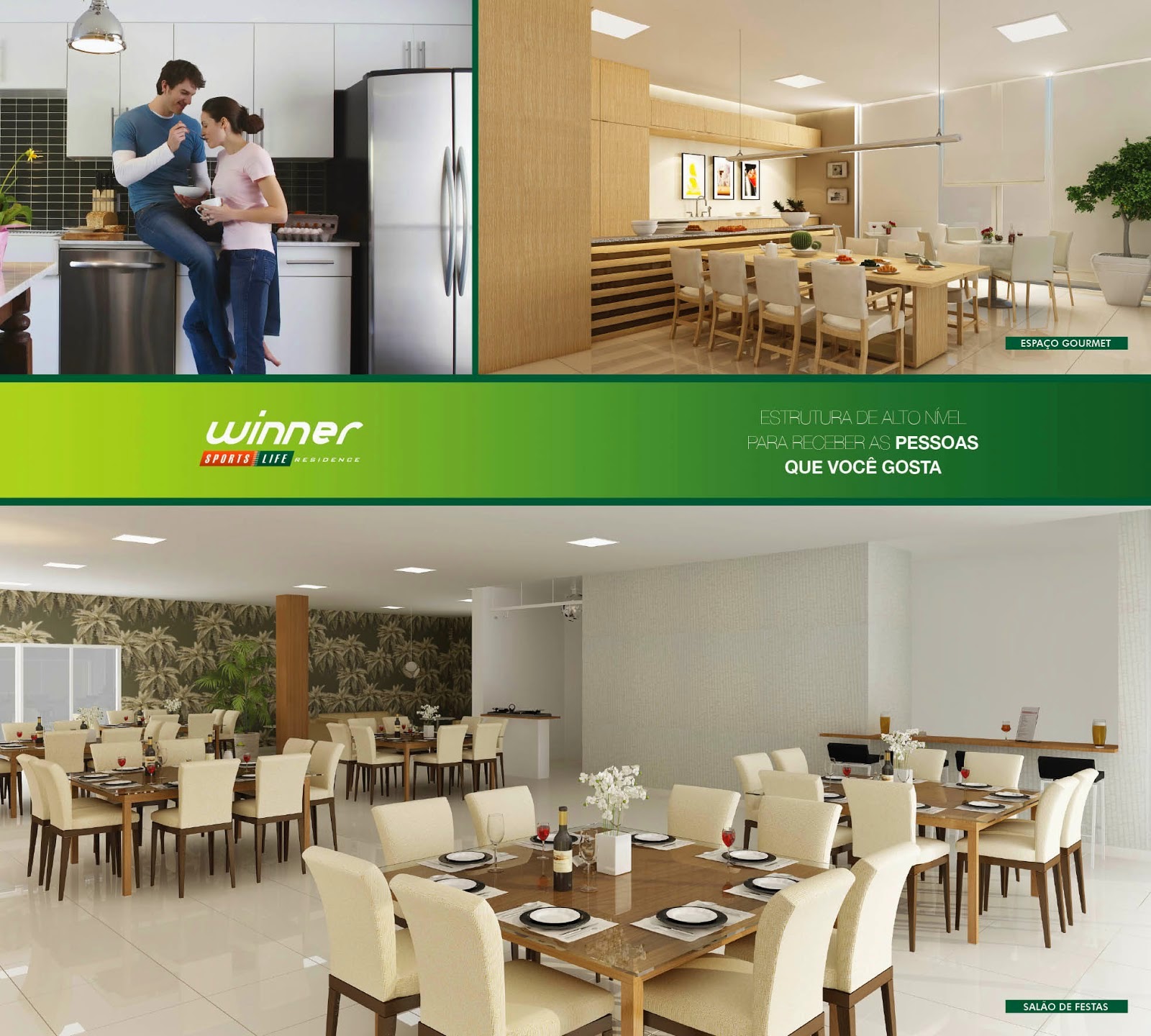WINNER SPORTS LIFE RESIDENCE 3Q de 75m² / 2Q de 63m² / 1Q de 43m³ Imóveis Grande Goiânia