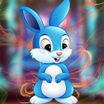 PG Cute Blue Rabbit Escape