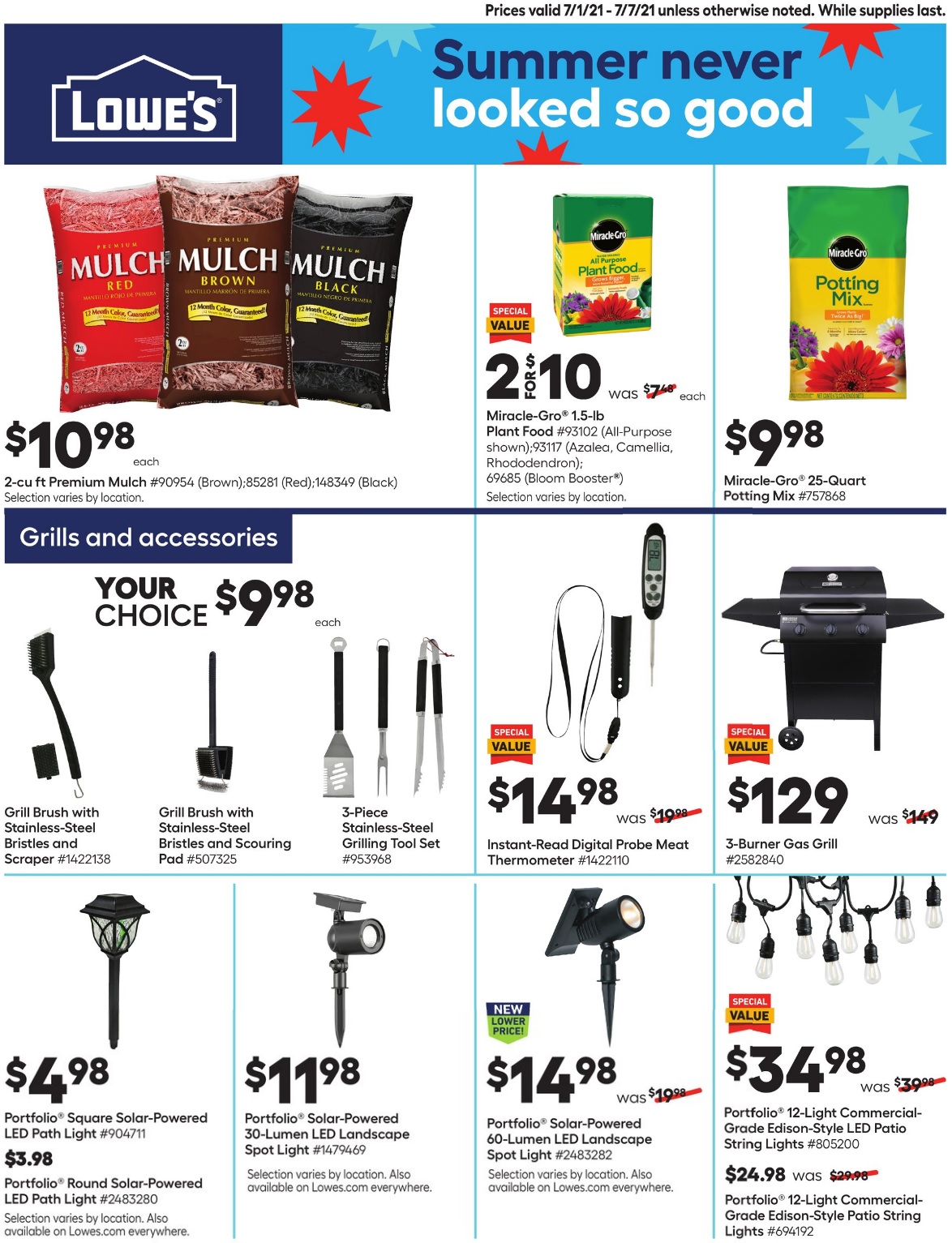 Lowes Weekly Sales Ad July 15 21 2021
