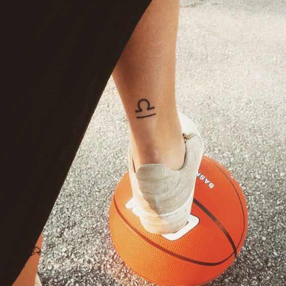 best libra tattoos on ankle for men and women