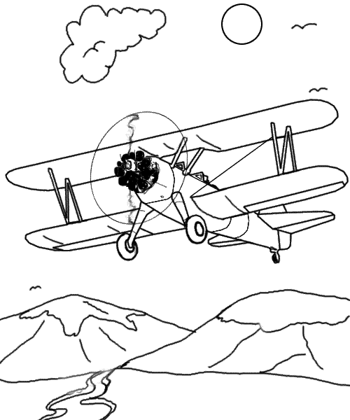 printable coloring pages airplane - photo #27
