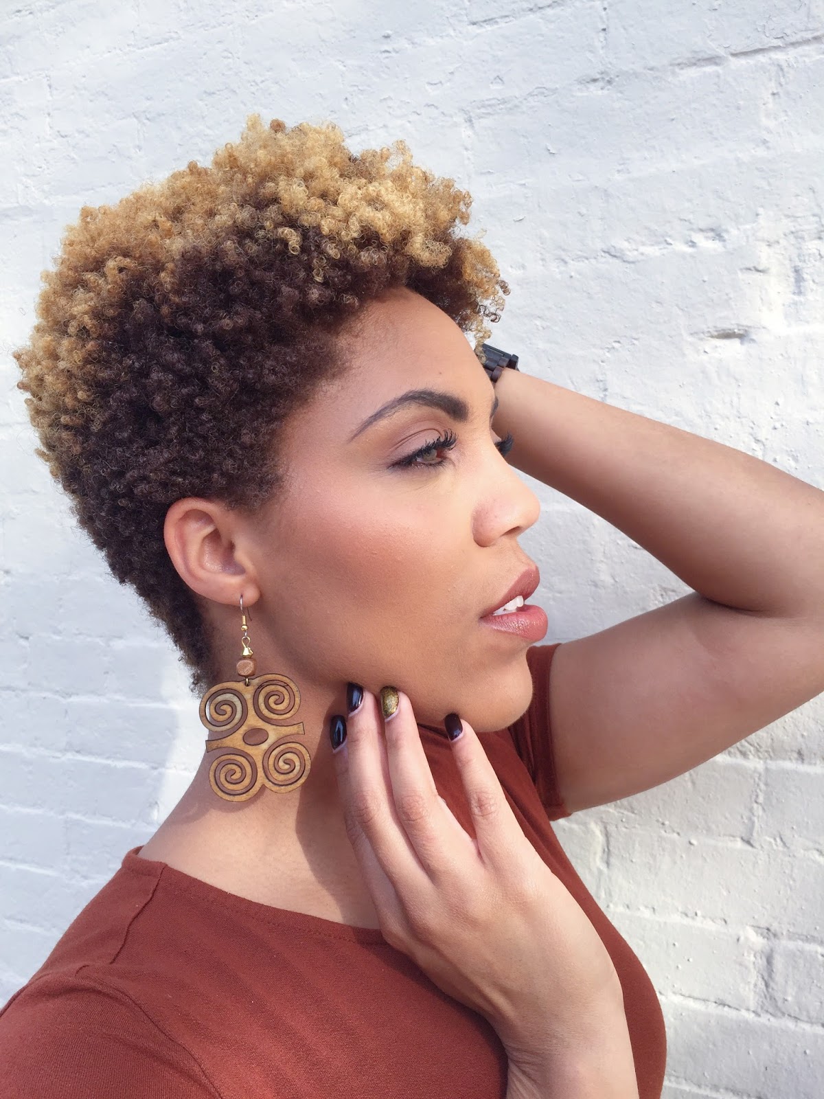 pretty girl curls: how to style a tapered cut on 4c hair