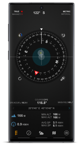 تطبيق البوصلة Compass 54 Pro لمعرفة الاتجاهات لهواتف الأندرويد مدفوع آخر إصدار