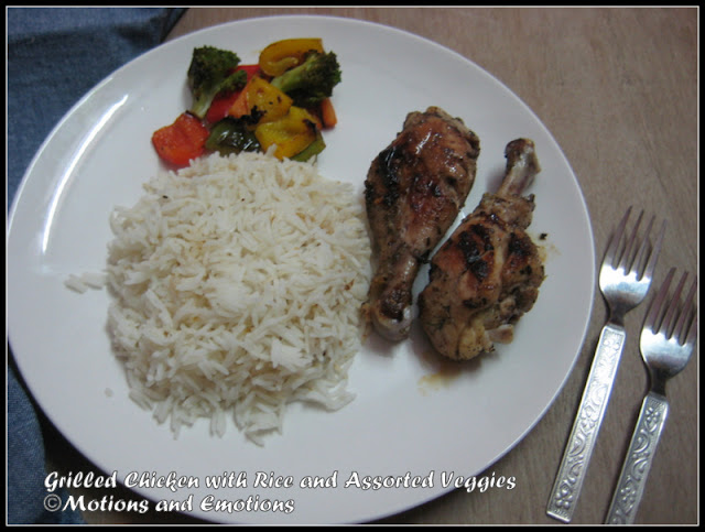 Grilled Chicken with Rice and Assorted Veggies