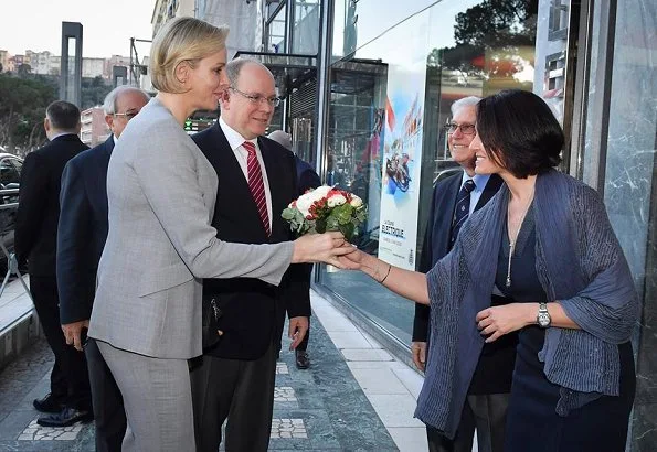 Princess Charlene wore an outfit by Akris