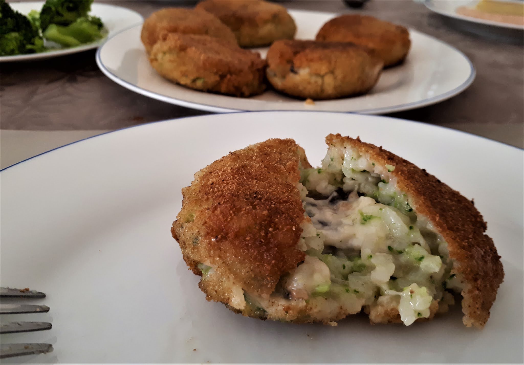 Croquettes de risotto vert à la mozzarella