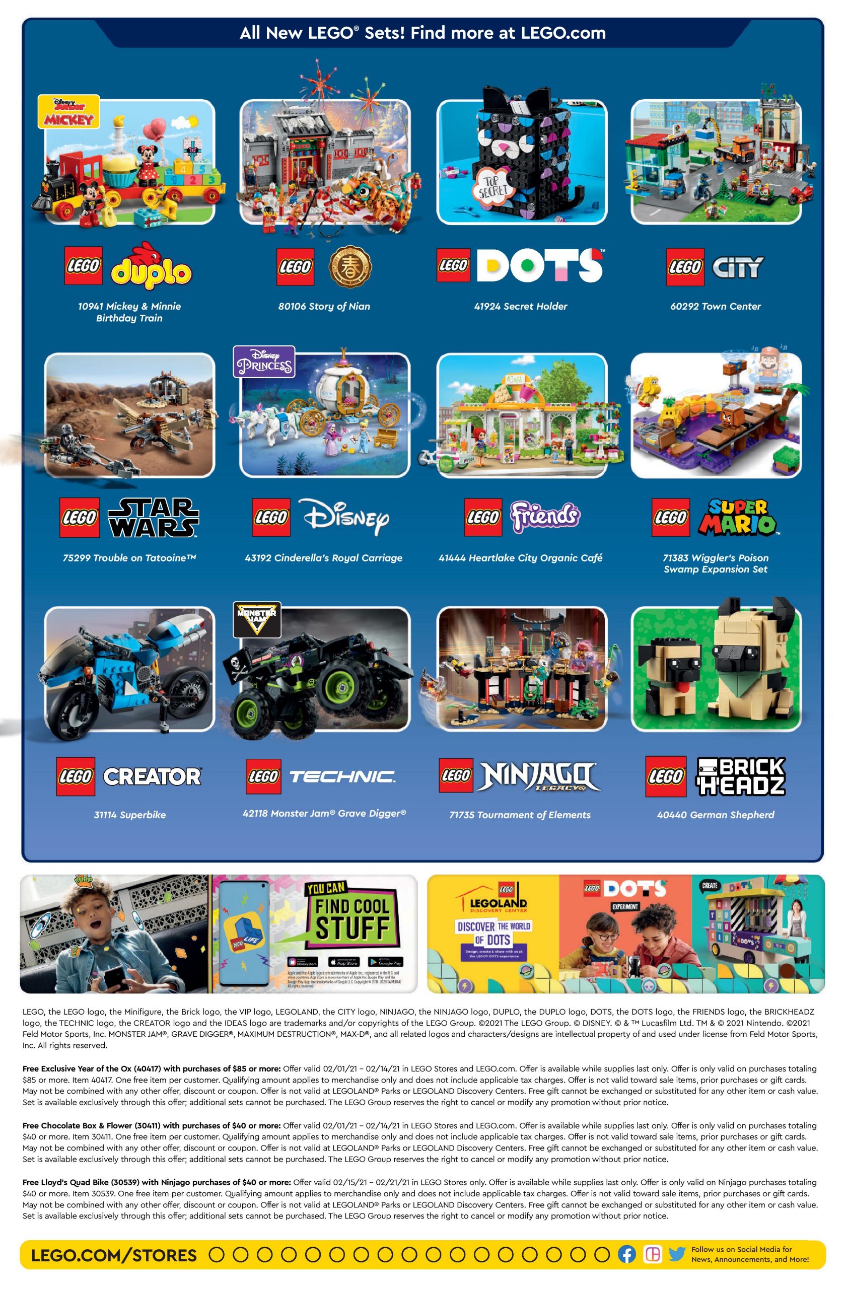 Brick Built Blogs: Lego February 2021 Store Calendar