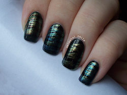military nail nails stripes pretty rose gold