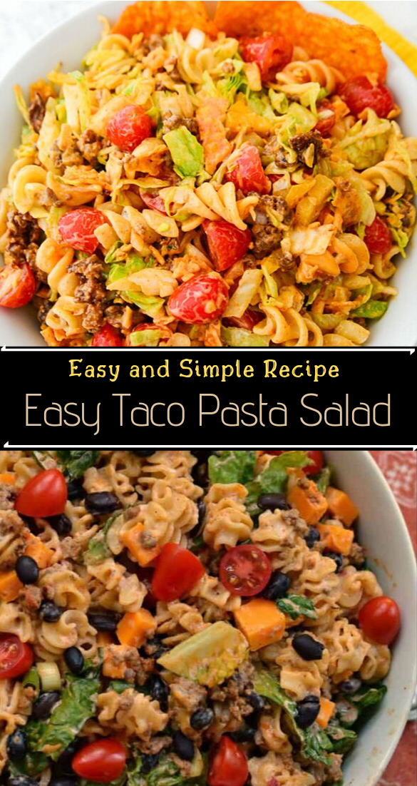 Easy Taco Pasta Salad #vegan #vegetarian #soup #breakfast #lunch