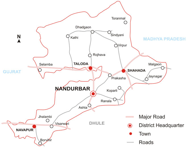 Shahada Taluka Village Map Maharashtra's Villages: Talukas In Nandurbar District | Nandurbar District  Map | Maharashtra Villages