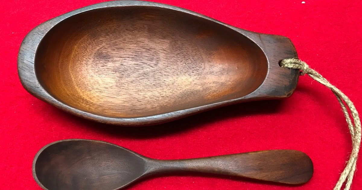 Leather from the Past Wooden Noggin & Spoon