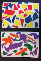 shape collage organic collages shapes geometric grade 2nd project projects colorful