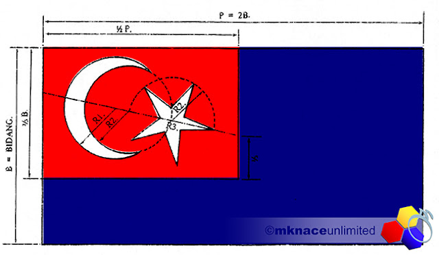 mknace unlimited™ | Ukuran sebenar bendera Johor Darul Ta’zim