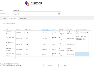 Edit related items in Quick Edit mode directly from the parent SharePoint form