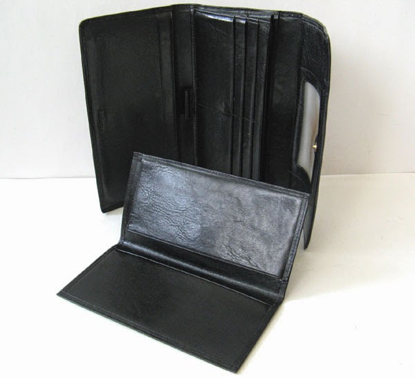 OROTON BLACK LEATHER CLUTCH WALLET DESIGNER HANDBAG WALLET