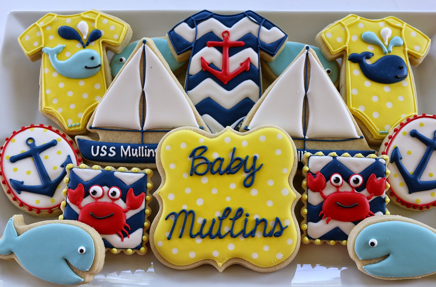 Jaclyn's Cookies: Nautical Baby Shower Cookies