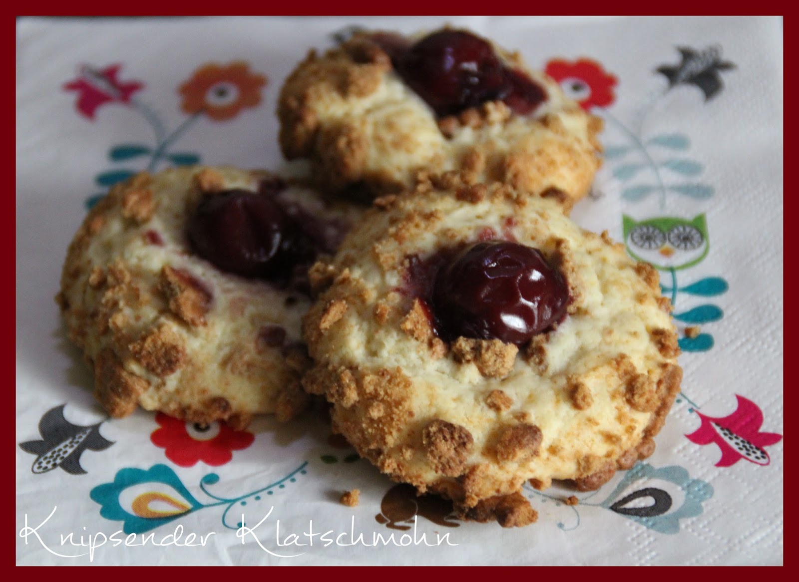 Knipsender Klatschmohn Butterkeks Frischkäse Cookies*