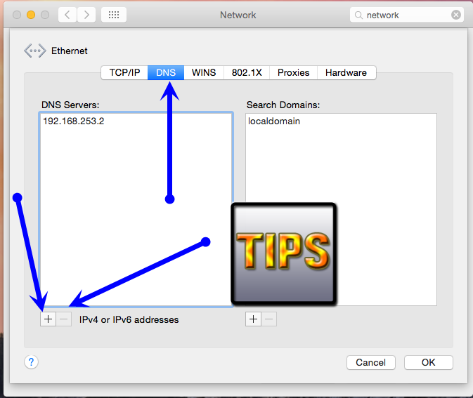 How to change DNS Settings on Mac OS X