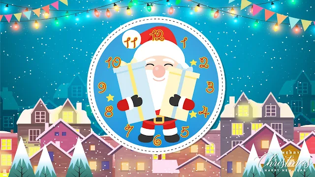 Santa Claus Clock Screensaver 