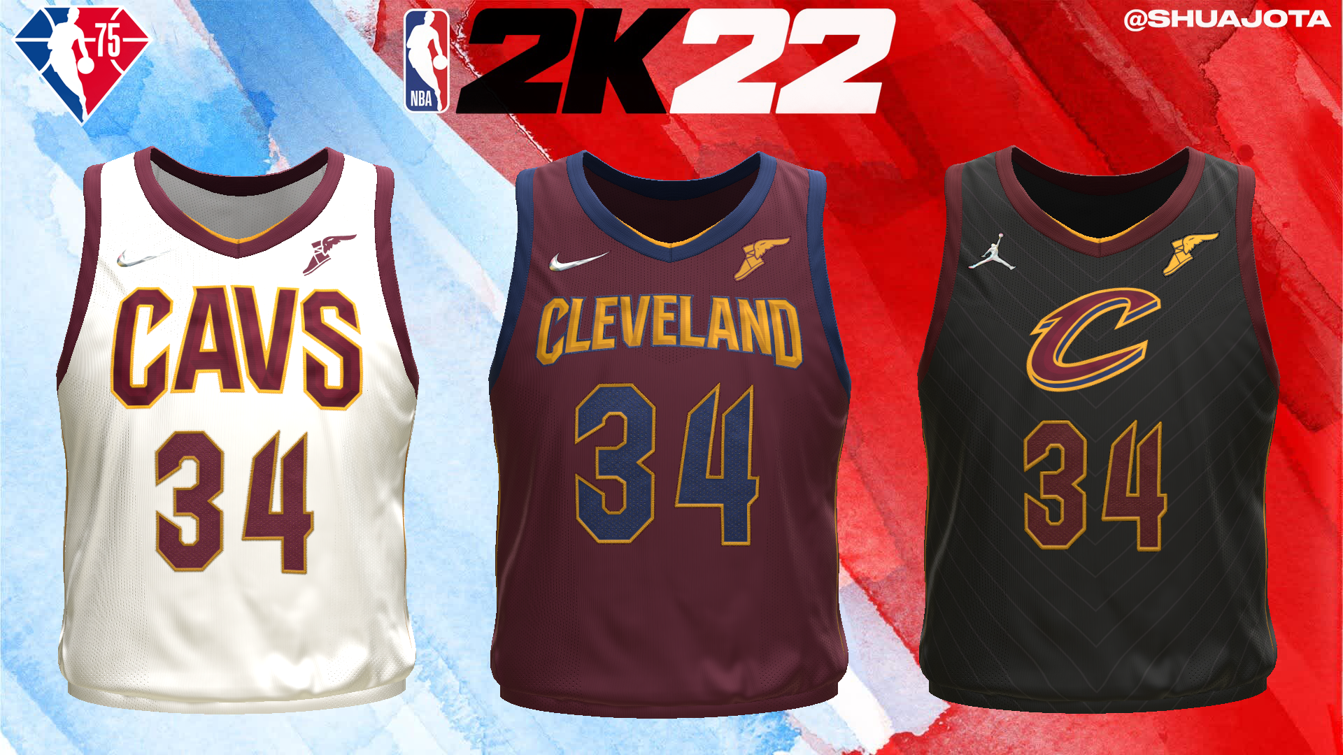 NBA 2K22 Cleveland Cavaliers 2023 Association Jersey by Kyu2K - Shuajota:  NBA 2K24 Mods, Rosters & Cyberfaces
