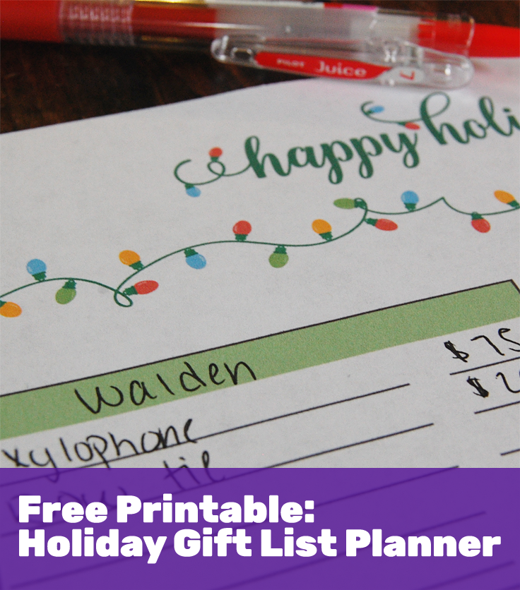freebie gift list planner printable this gal knows