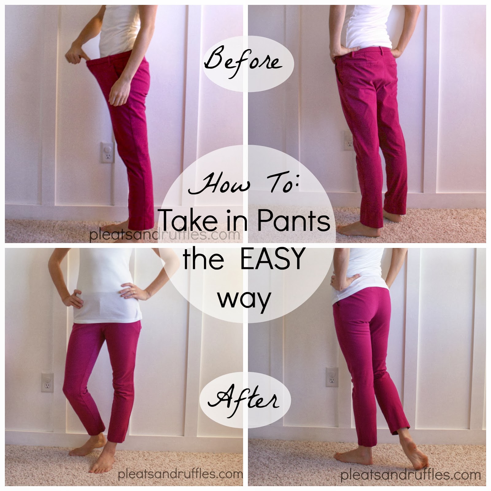 How To: Take in pants the EASY way | Diy clothes alterations, Diy ...