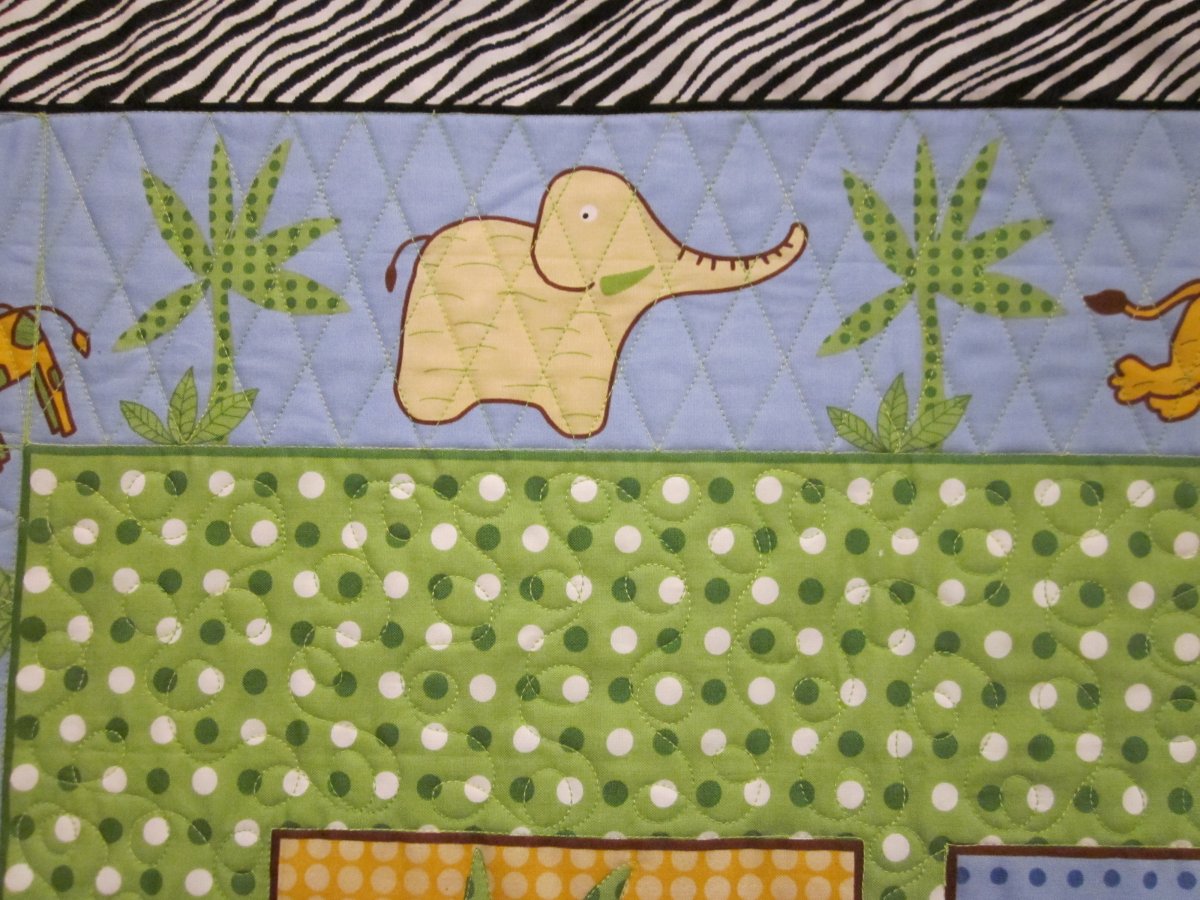 Divine Quilting Diane's safari baby quilt