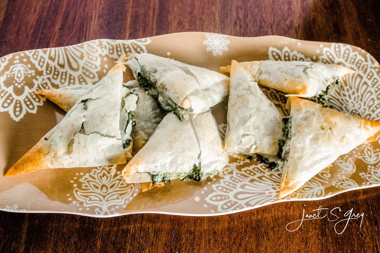 Tinks Kitchen Spinach Phyllo Dough Triangles