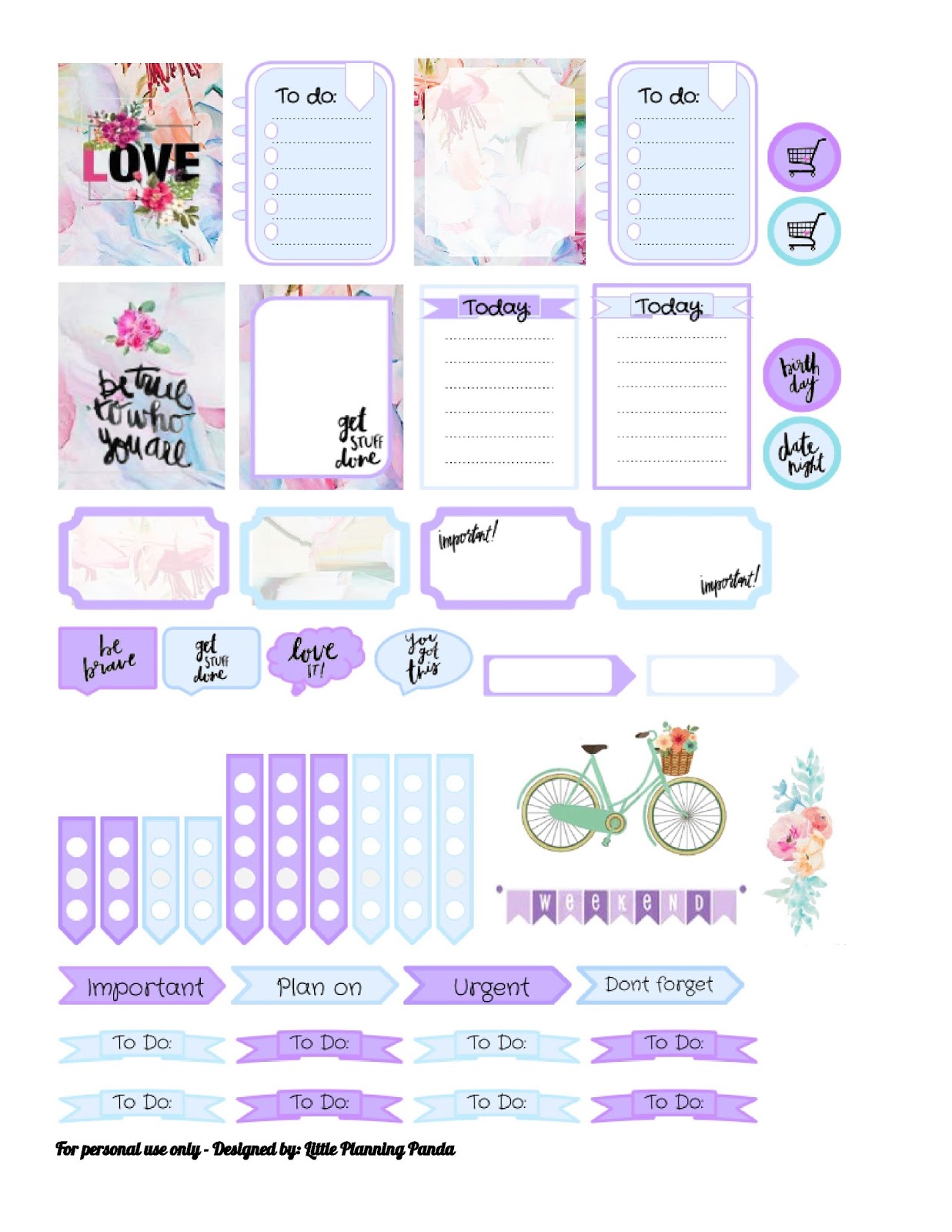Little Planing Panda Ted Baker Hanging Garden Inspired Vertical Planner Template for Erin Condren