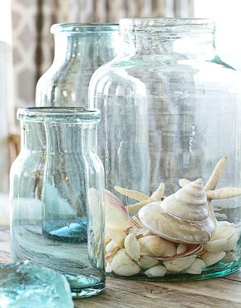 Blue Glass Jars