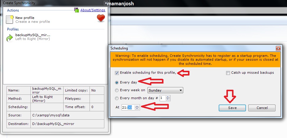 selective folder backup selective folder backup
