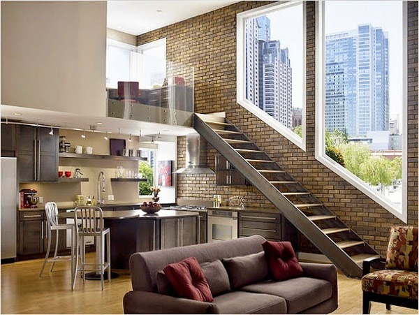Vintage style loft environments