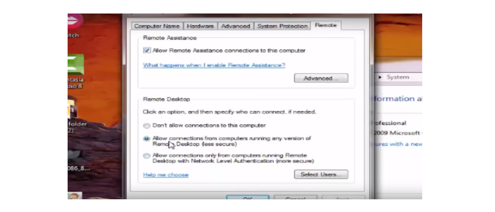 Remote desktop 0x2407 image Remote desktop 0x2407 image