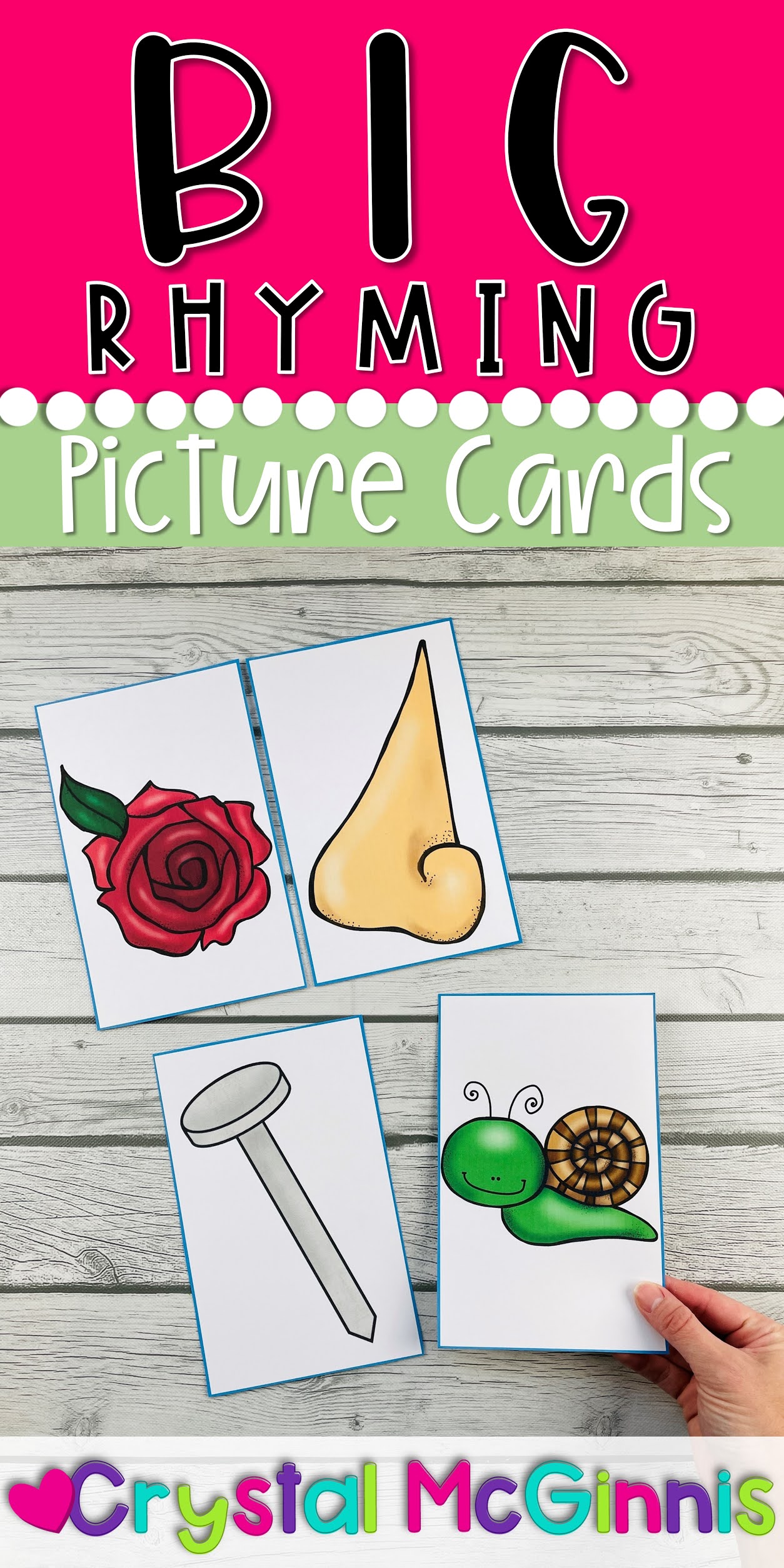 Big Rhyming Cards and Activities for Kindergarten Mrs. McGinnis