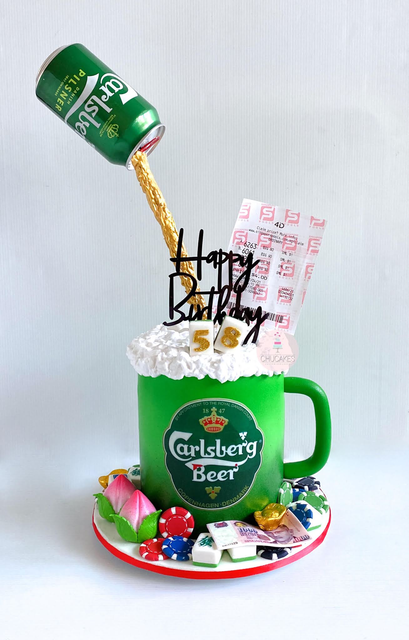 CHUCAKES Carlsberg Cake (Money Pulling)