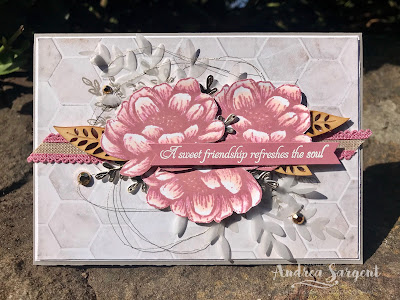 Tasteful Touches Stampin Up card, Andrea Sargent, Independent Stampin' Up! Demonstrator, South Australia Andrea Sargent, Valley Inspirations, Stampin' Up!, Tasteful Touches, In Good Taste DSP, Forever Flourishing dies, Butterfly Wishes