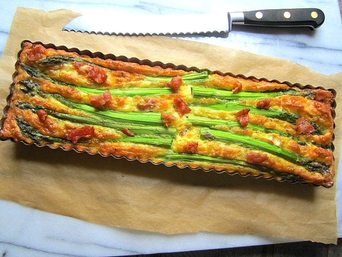 Easiest Asparagus Tart w/ Leeks & Bacon