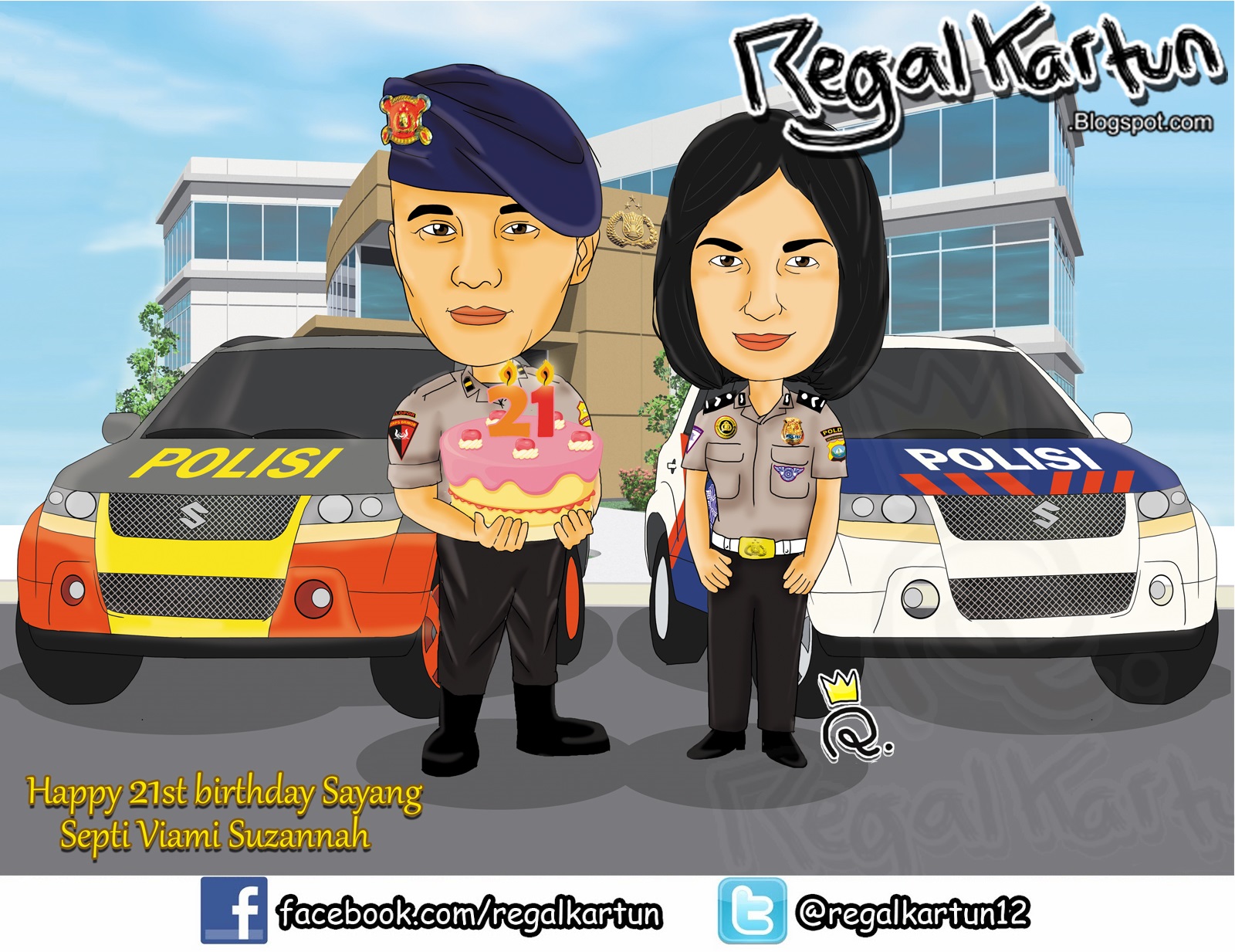 Gambar Karikatur Polisi Wanita Bestkartun