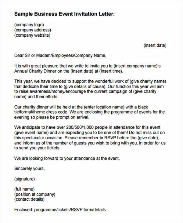 Contoh Surat Formal Invitation