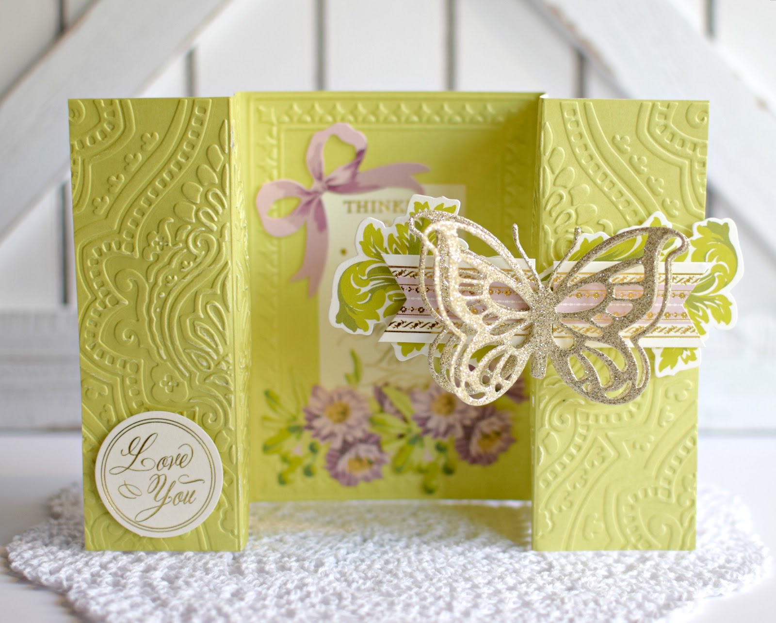 Crafty Creations with Shemaine Anna Griffin Accordian Fold Embossing