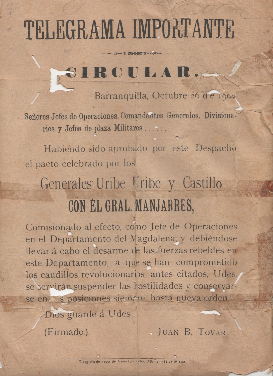 FUNDACIÓN - MAGDALENA: LA PAZ QUE SE FIRMÓ EN LA ZONA BANANERA