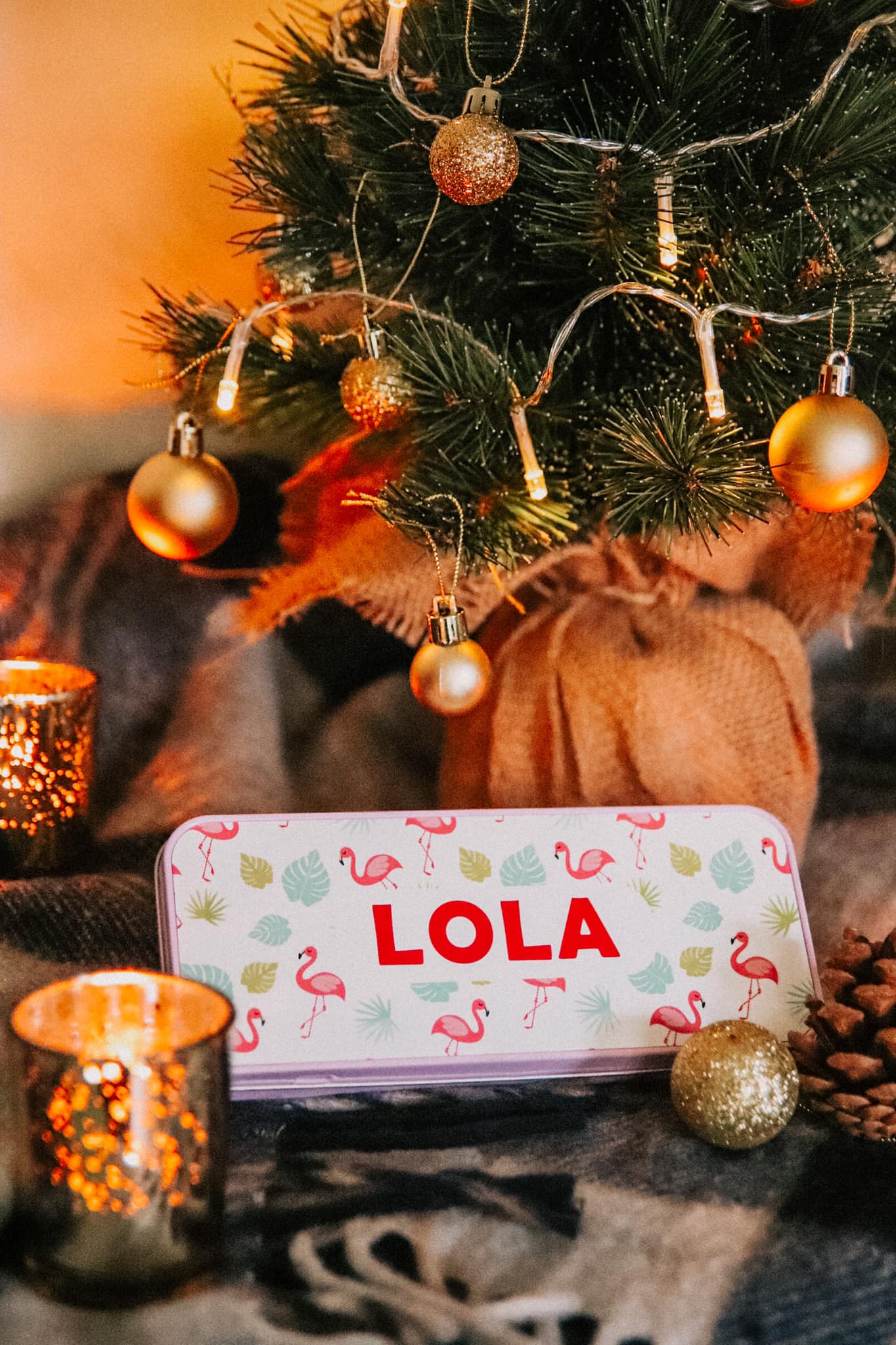 Merry Xmas Lola Mini Heart Tin Gift Present Happy Christmas Stocking Filler 