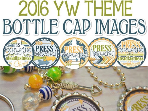 2016 YW Themed Bottle Cap Images - PRESS FORWARD!