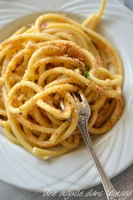 Pasta con la mollica (pâtes à la chapelure)