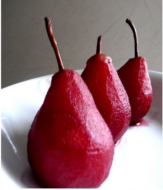 Easy Poached Pears Recipe with Red Wine