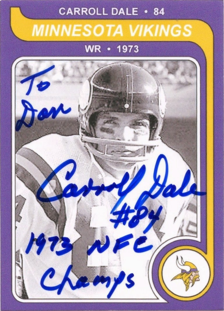 Minnesota Sports Autograph Project CARROLL DALE