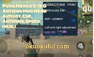 Pubg Mobile 0.19.0 Antiban Mod Menu Aimbot, Esp, Antenna, Speed hileli Apk İndir