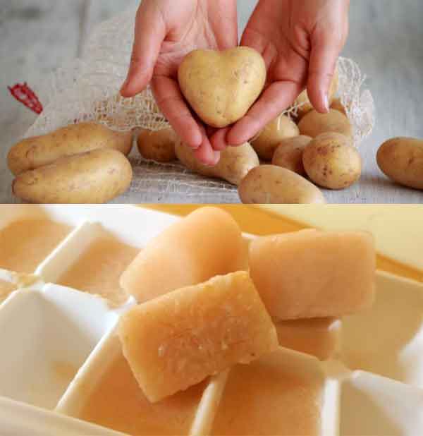Potato Ice Cube Massage Relief all skin problems And Get Fair Skin In